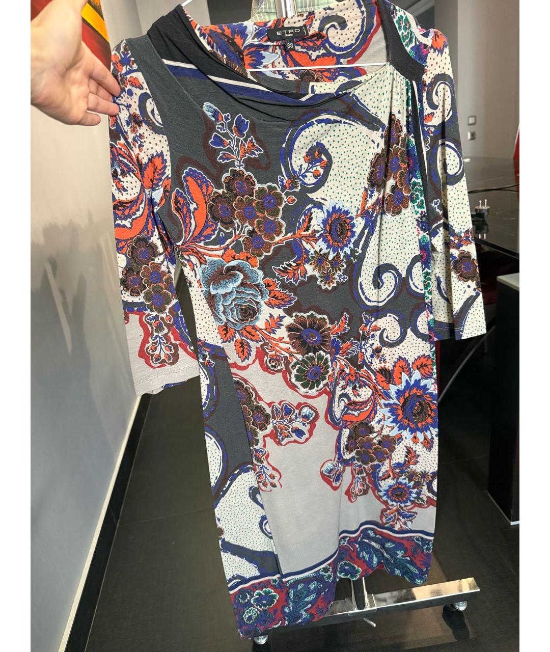 ETRO Коричневое повседневное платье, фото 7