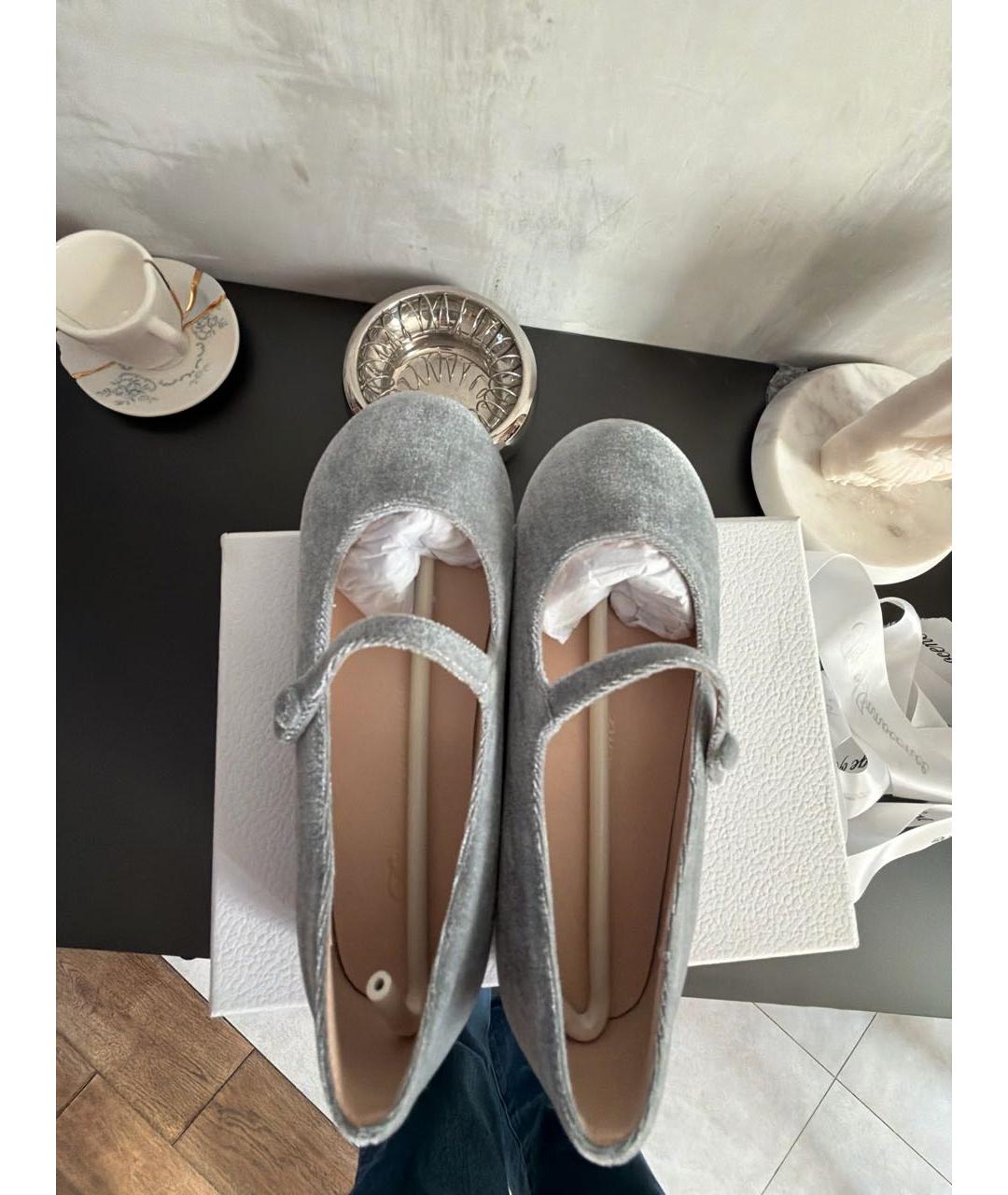 Age Of Innocence Серые бархатные балетки, фото 3