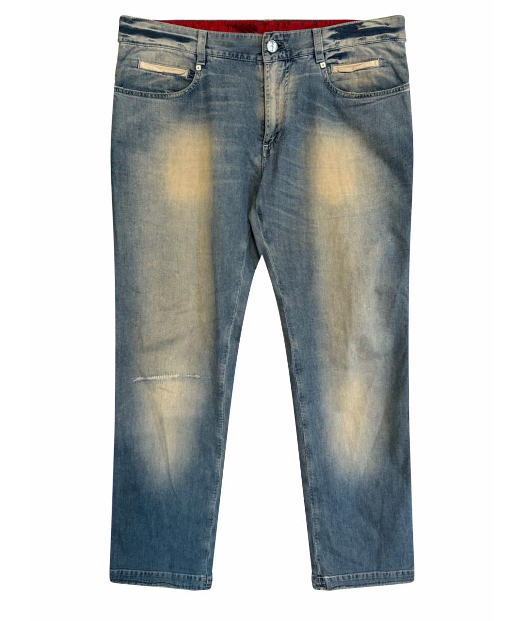 BILLIONAIRE Синие хлопковые прямые джинсы, фото 1