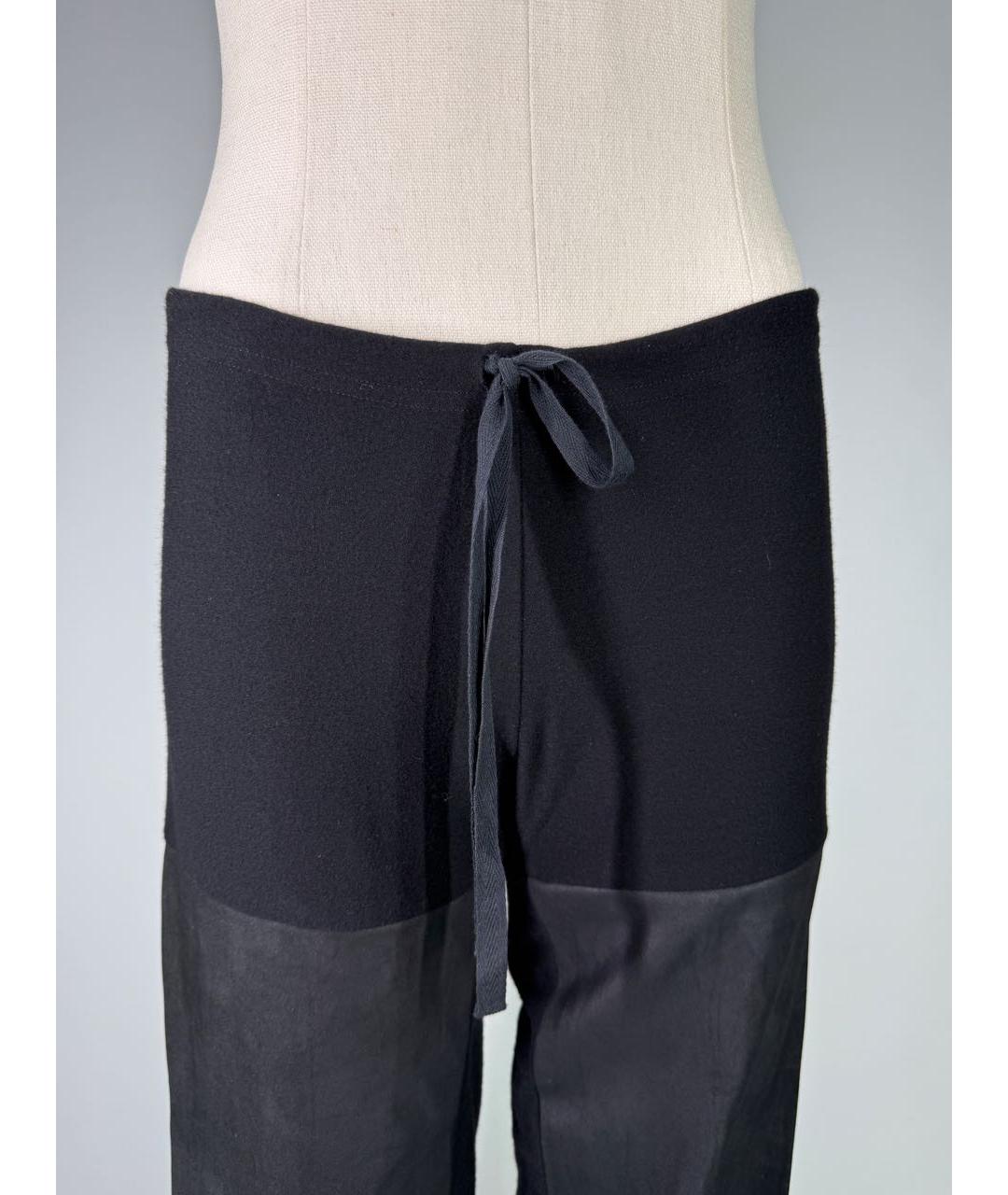 ANN DEMEULEMEESTER Черные шерстяные брюки узкие, фото 5