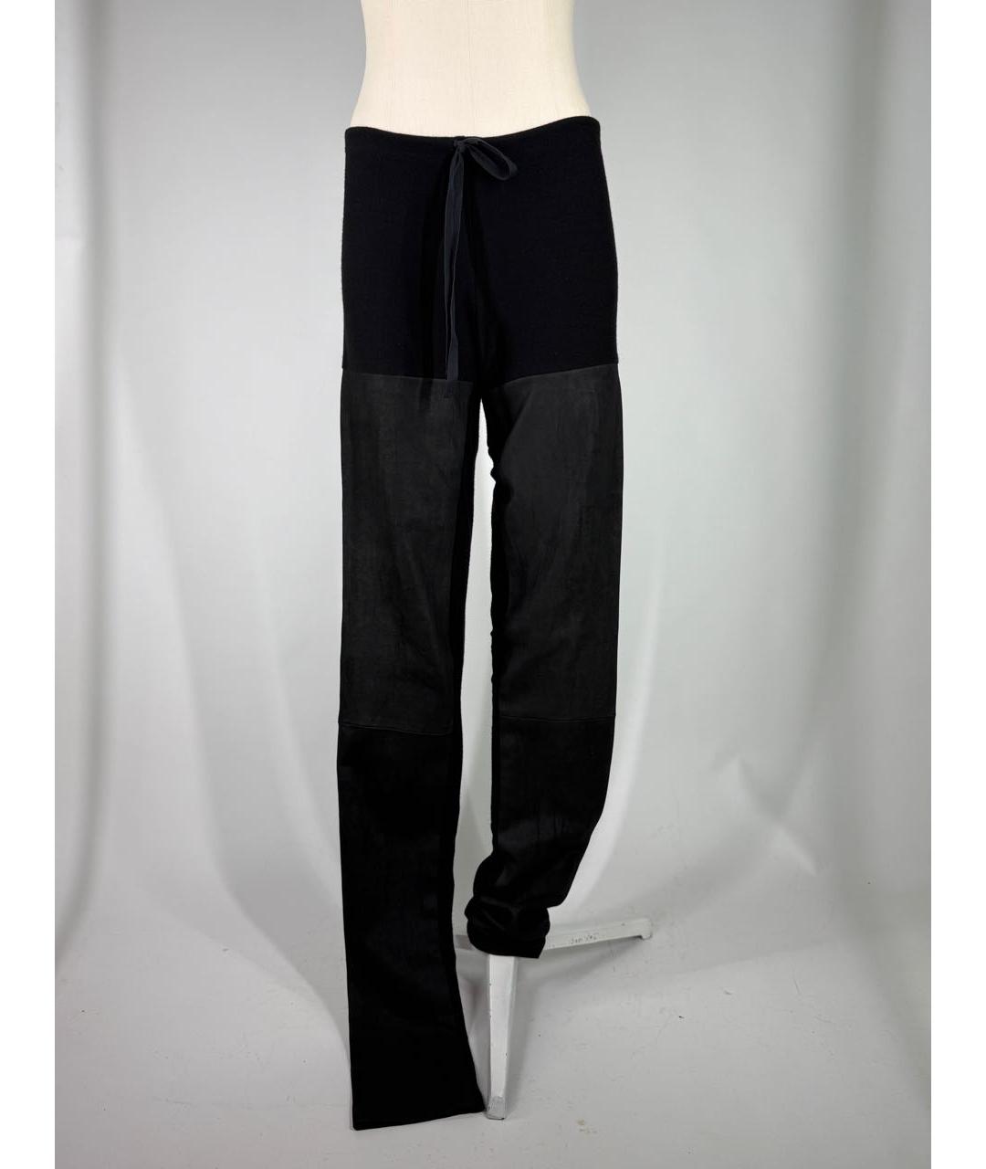 ANN DEMEULEMEESTER Черные шерстяные брюки узкие, фото 9