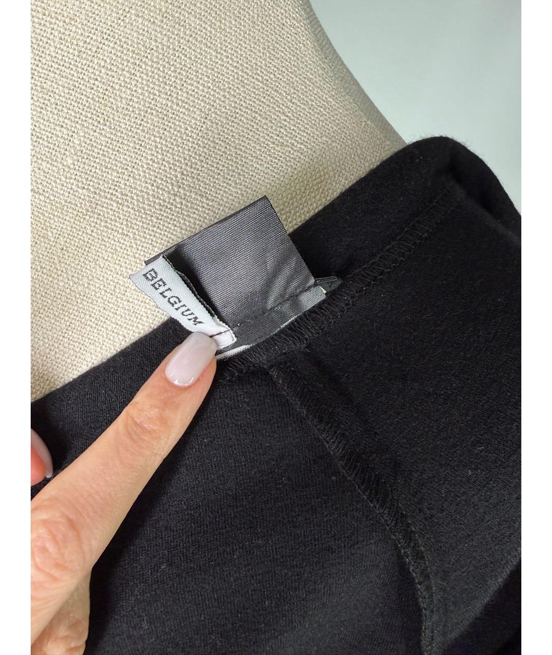 ANN DEMEULEMEESTER Черные шерстяные брюки узкие, фото 8