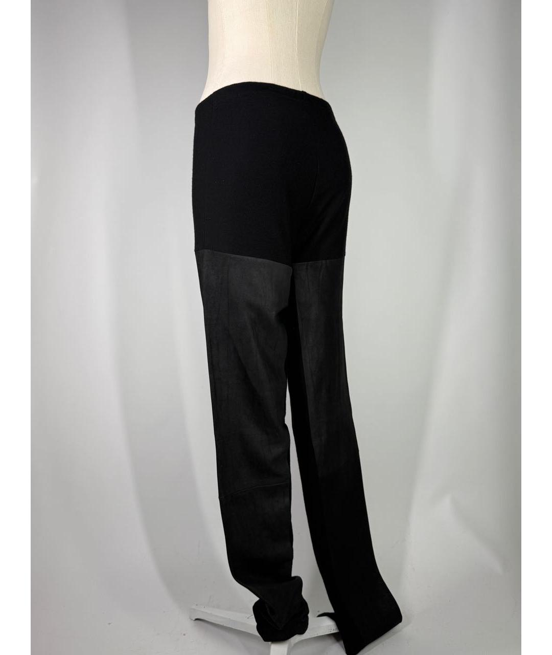 ANN DEMEULEMEESTER Черные шерстяные брюки узкие, фото 4