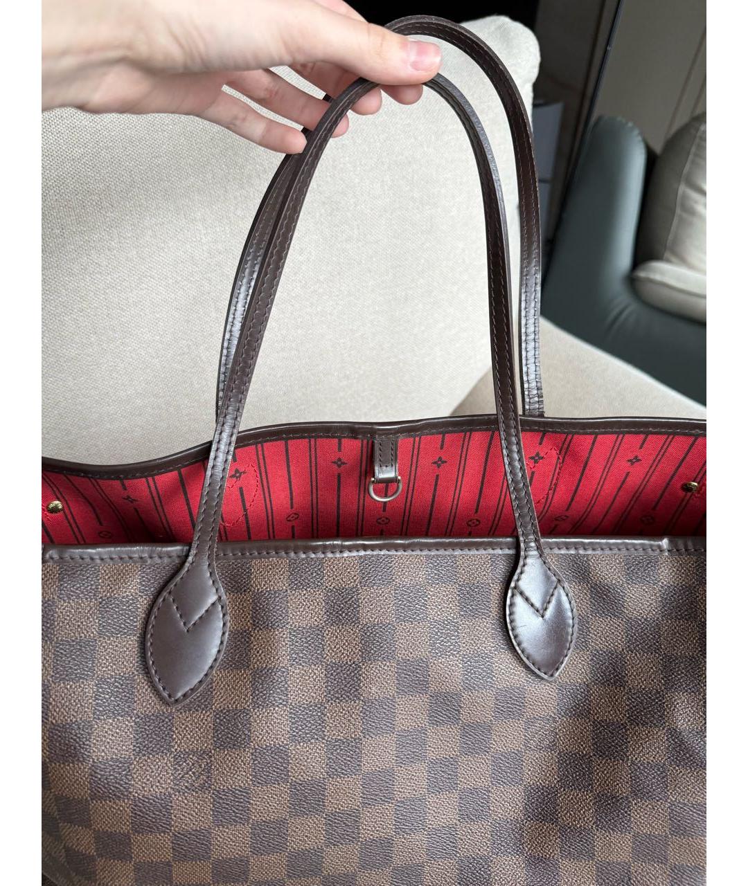 LOUIS VUITTON Коричневая сумка тоут, фото 5