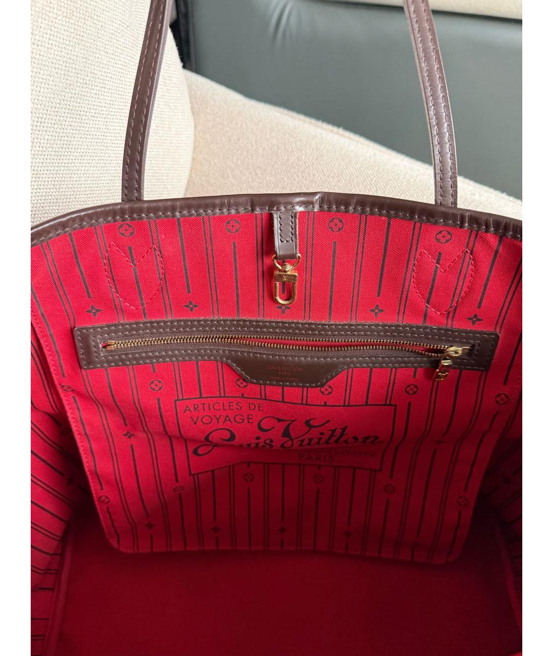 LOUIS VUITTON Коричневая сумка тоут, фото 6