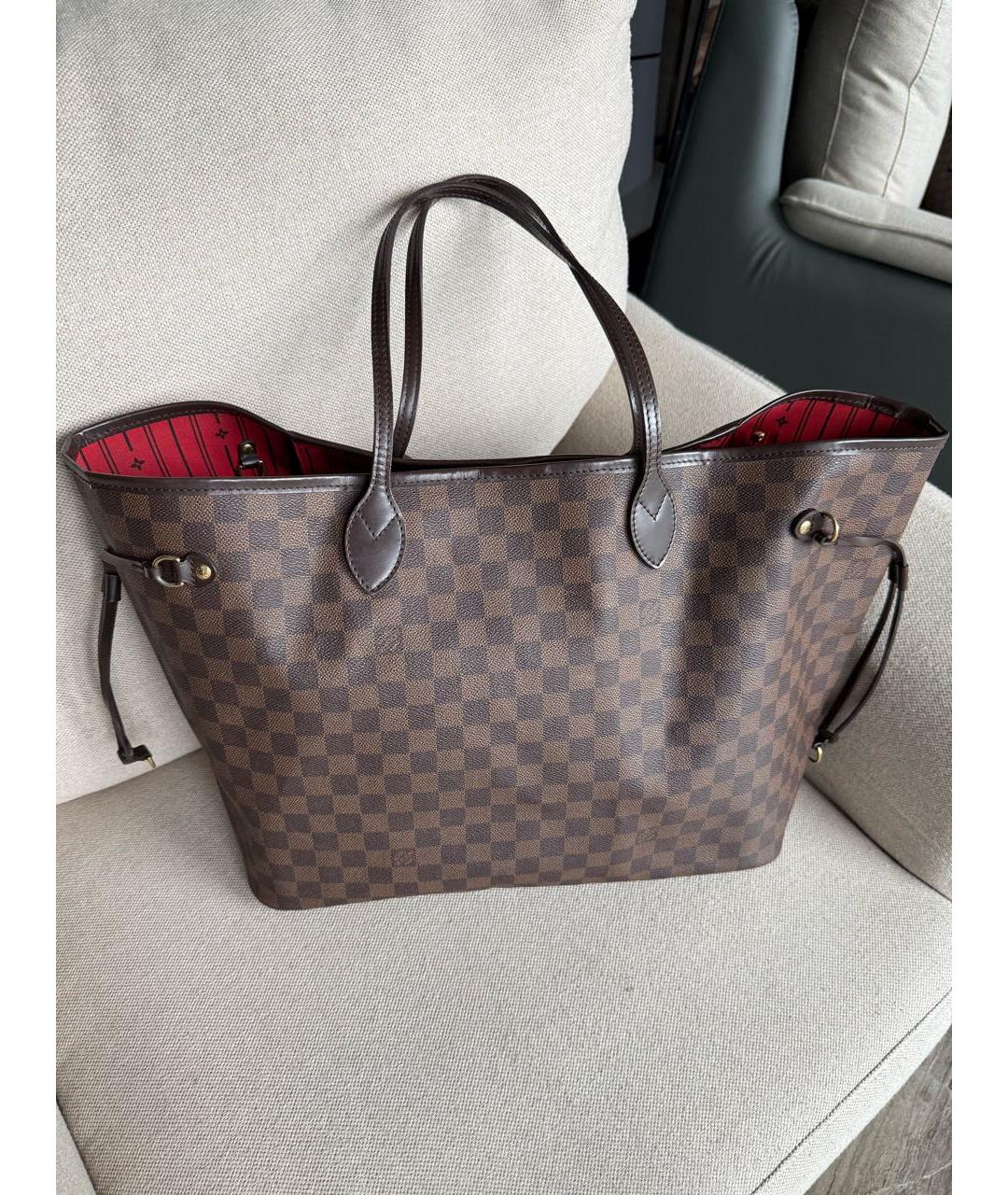 LOUIS VUITTON Коричневая сумка тоут, фото 3