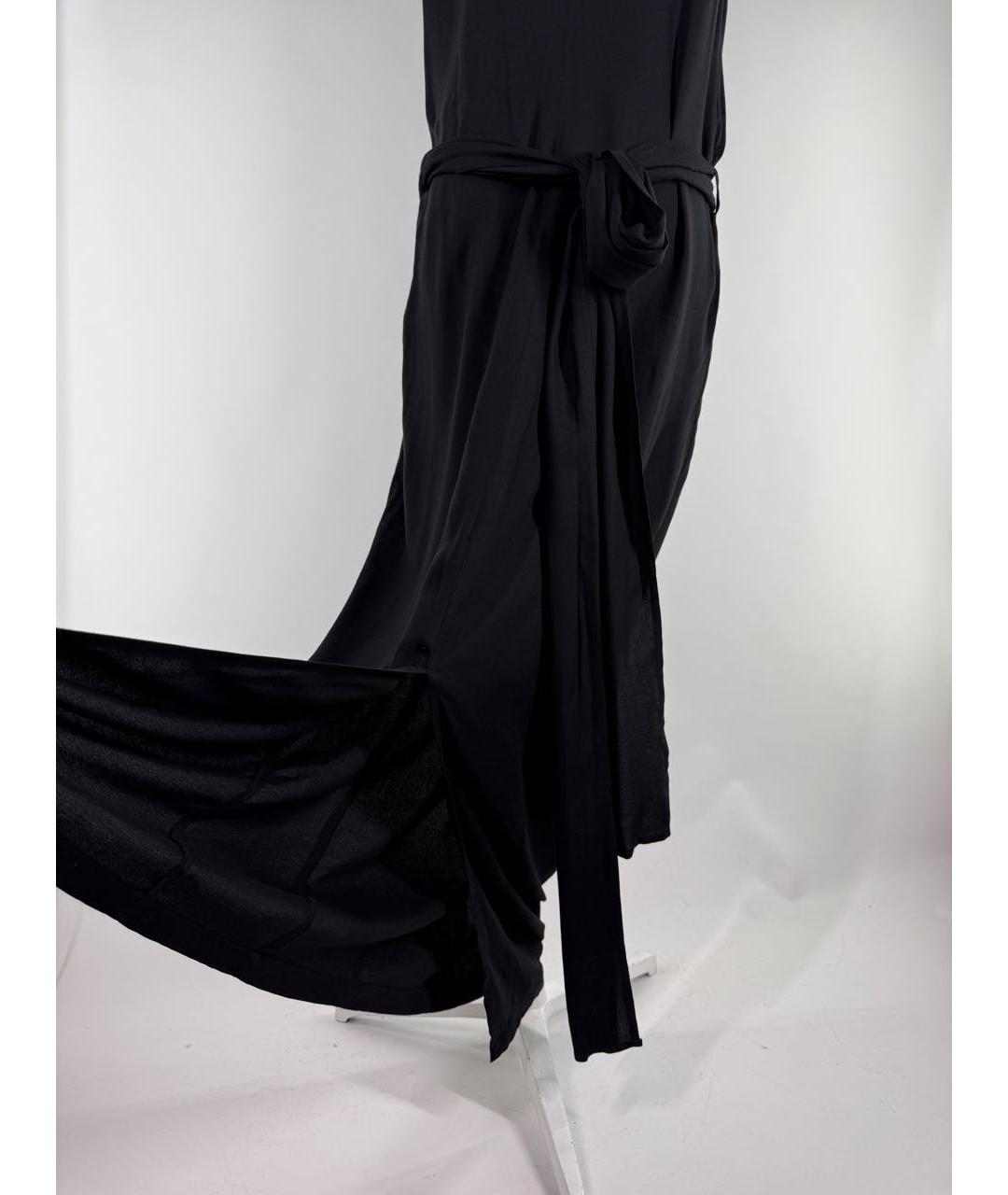 ANN DEMEULEMEESTER Черное вискозное вечернее платье, фото 4