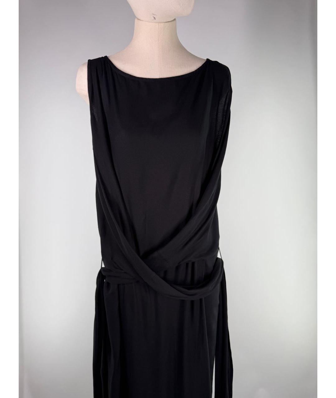 ANN DEMEULEMEESTER Черное вискозное вечернее платье, фото 2