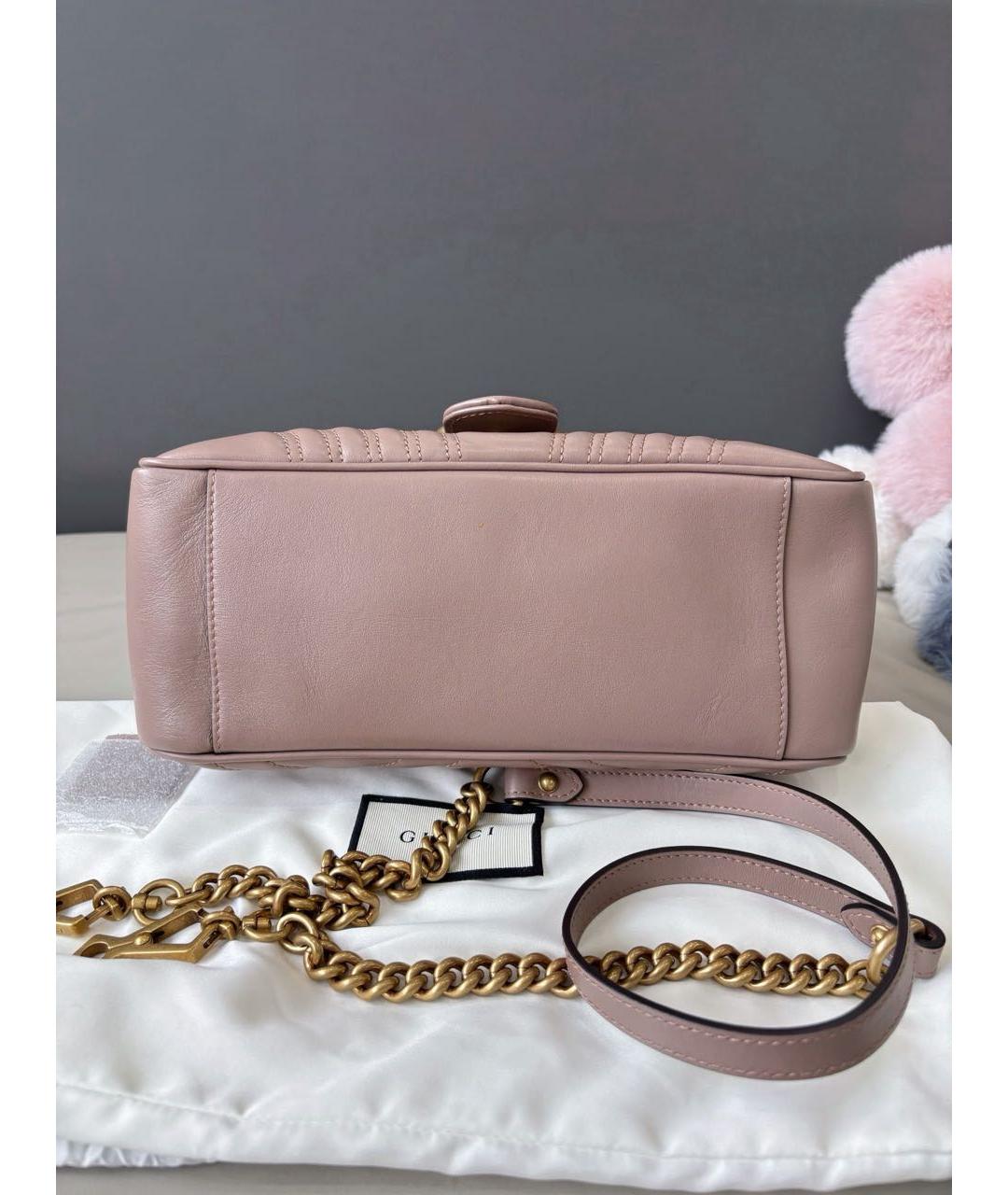 GUCCI Бежевая кожаная сумка через плечо, фото 4