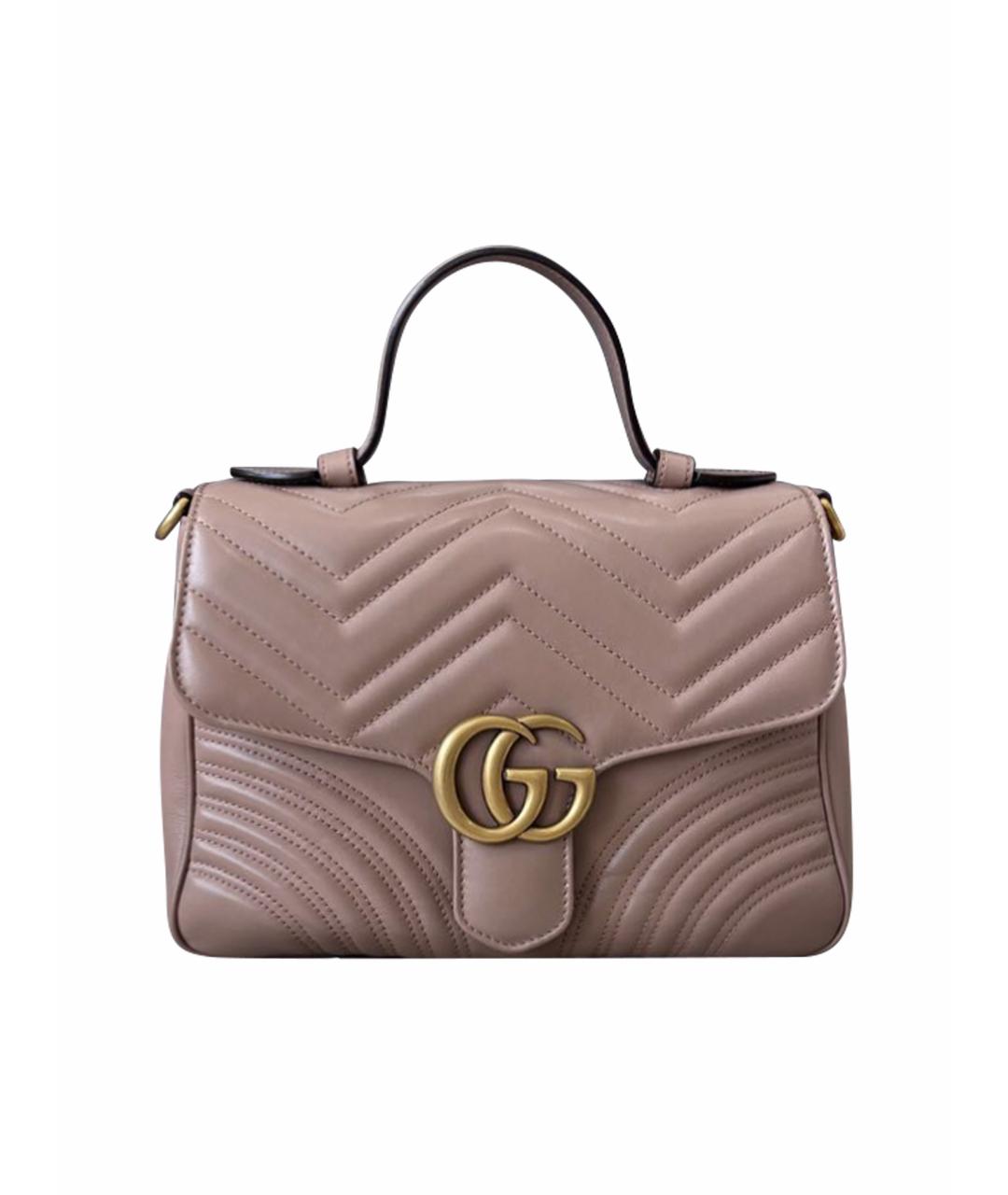 GUCCI Бежевая кожаная сумка через плечо, фото 1