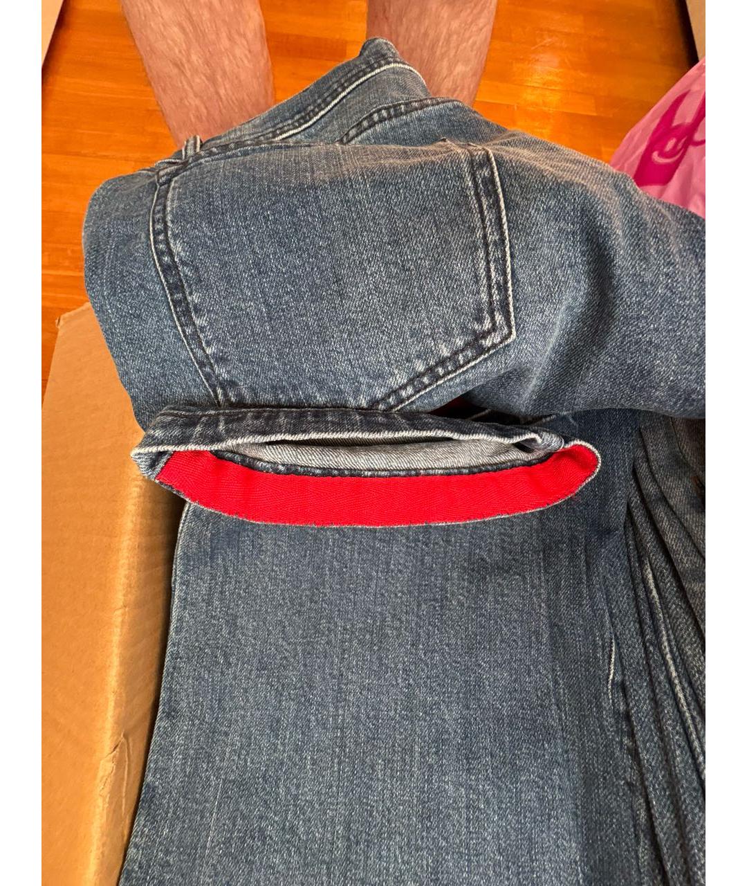 KITON Синие хлопко-эластановые джинсы скинни, фото 4