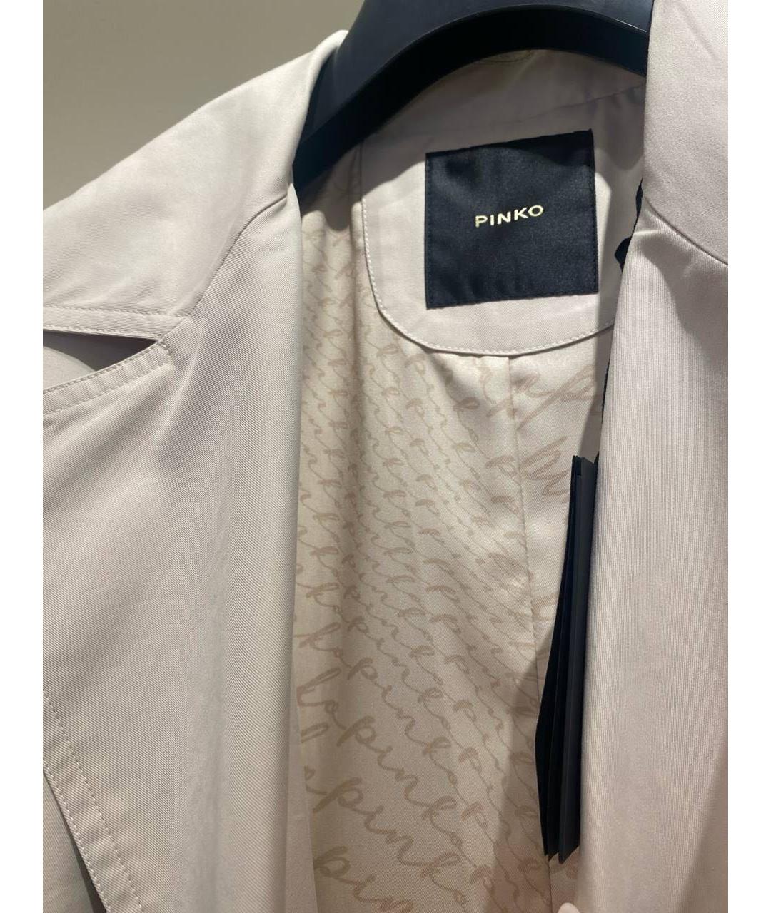 PINKO Бежевый хлопковый тренч/плащ, фото 6