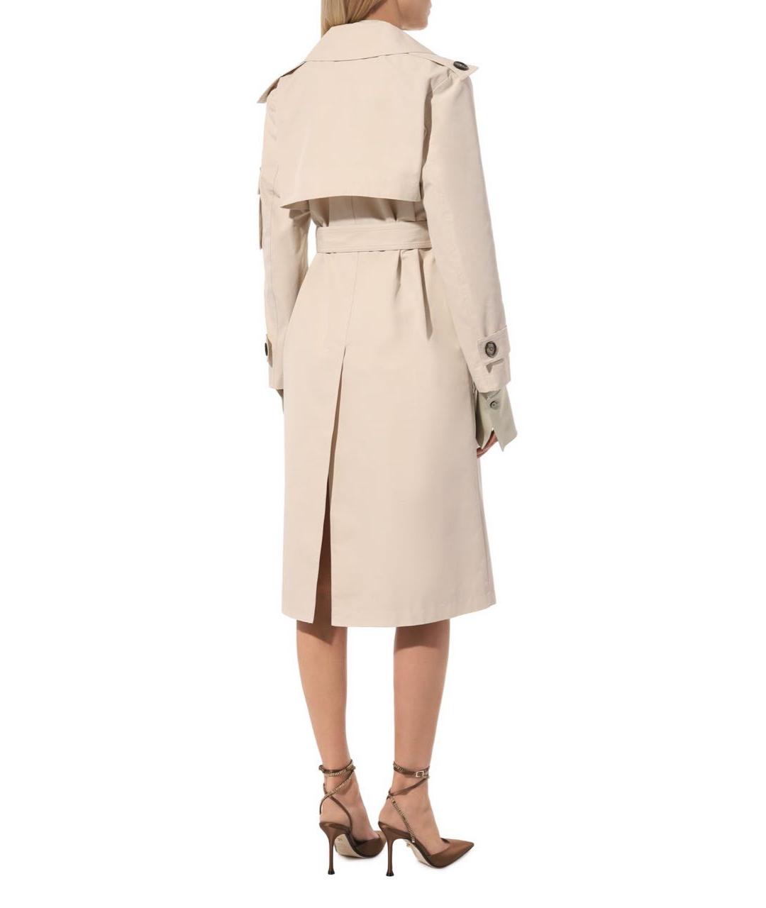 PINKO Бежевый хлопковый тренч/плащ, фото 2