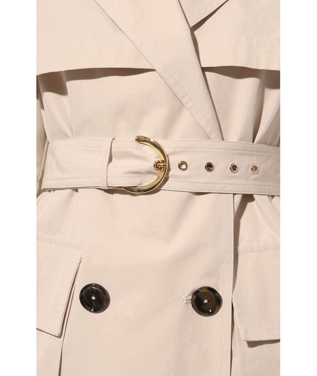 PINKO Бежевый хлопковый тренч/плащ, фото 4