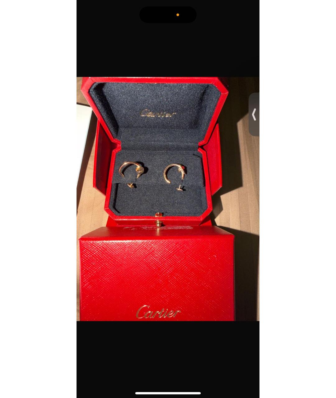 CARTIER Золотые серьги из розового золота, фото 4