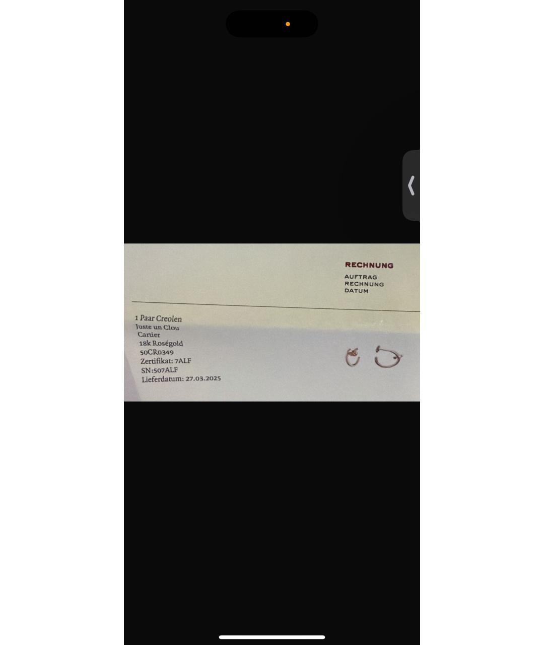 CARTIER Золотые серьги из розового золота, фото 2