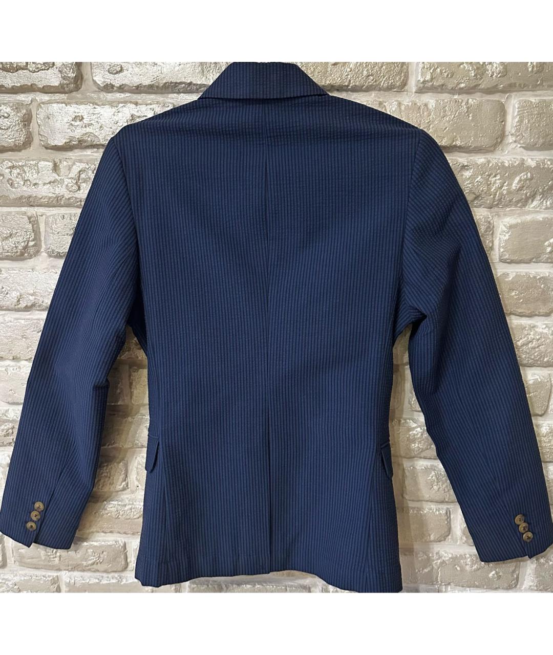 LANVIN Темно-синий хлопковый жакет/пиджак, фото 2