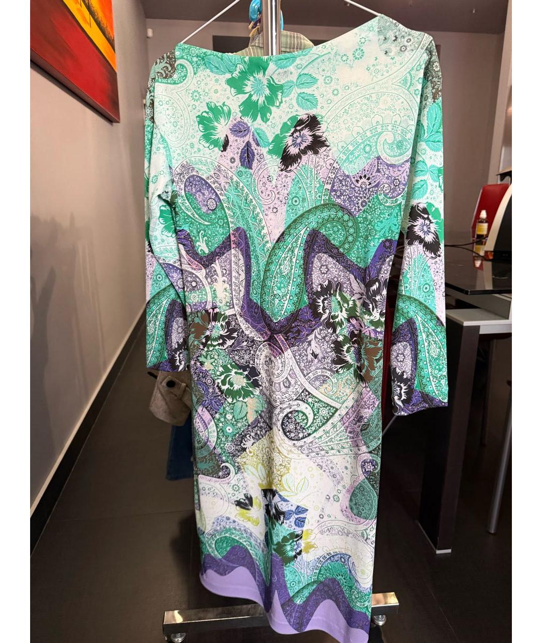 ETRO Бирюзовое повседневное платье, фото 2