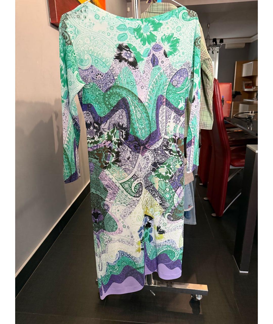 ETRO Бирюзовое повседневное платье, фото 5