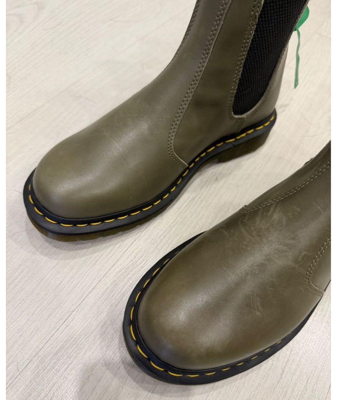 DR. MARTENS Хаки кожаные ботинки, фото 2