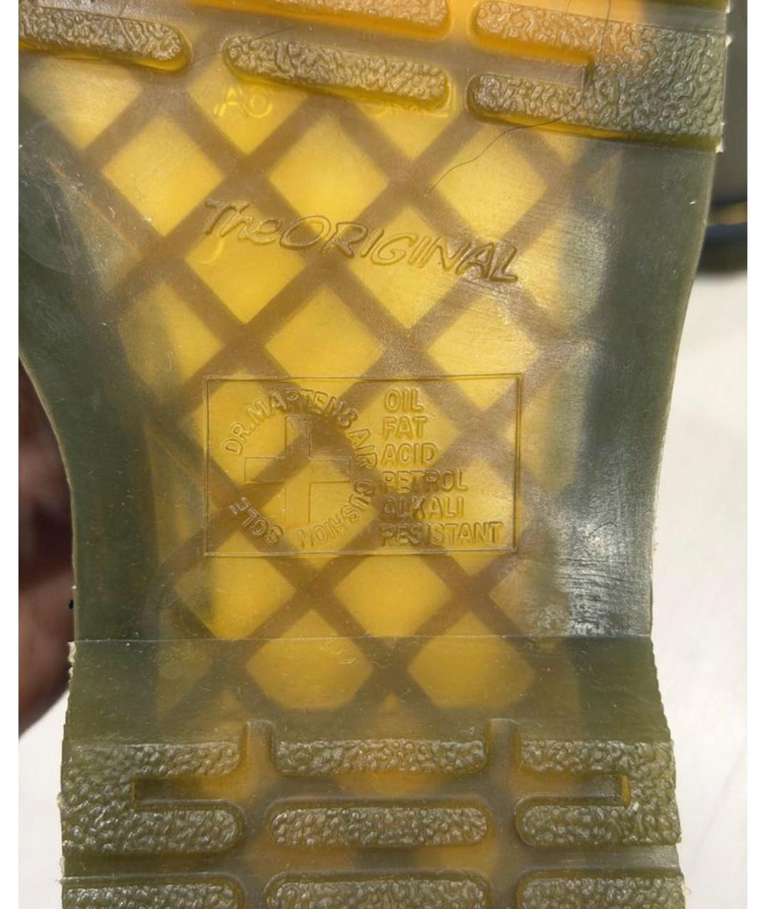 DR. MARTENS Хаки кожаные ботинки, фото 5