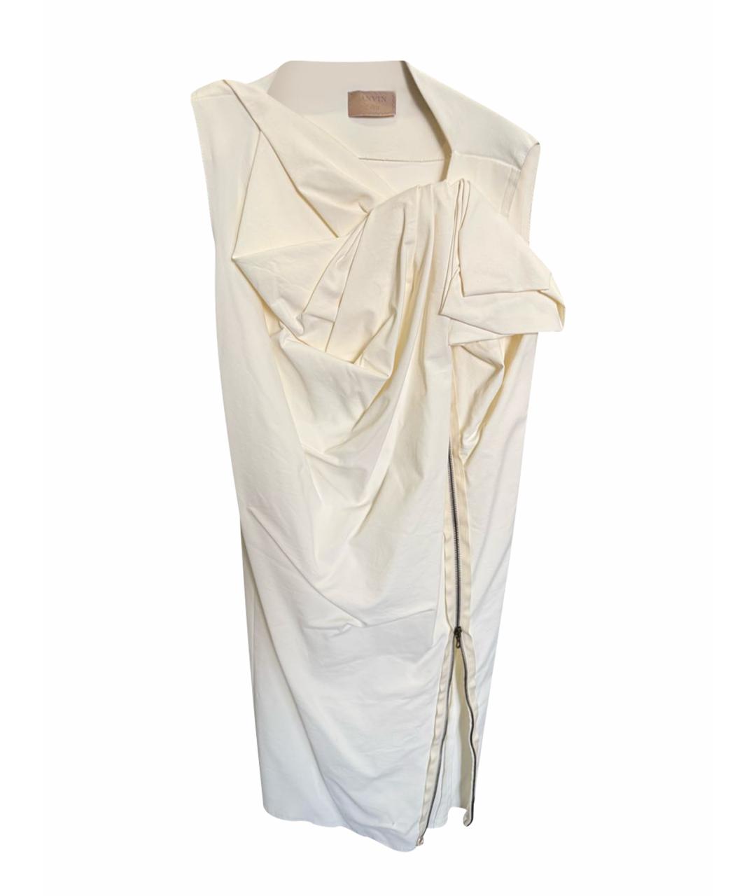 LANVIN Белое повседневное платье, фото 1
