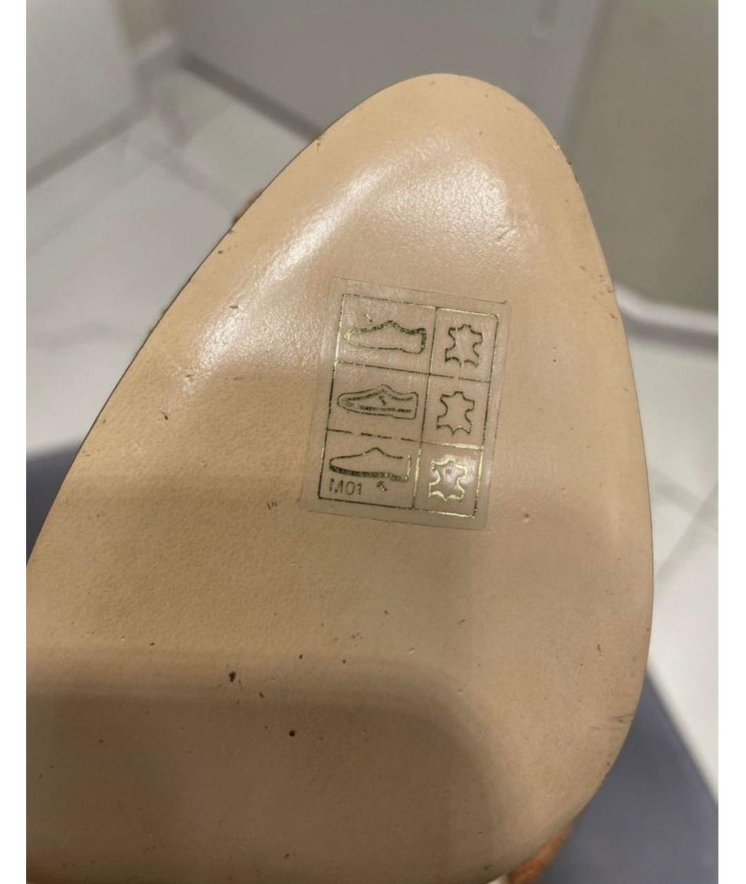 CASADEI Коричневые кожаные босоножки, фото 6