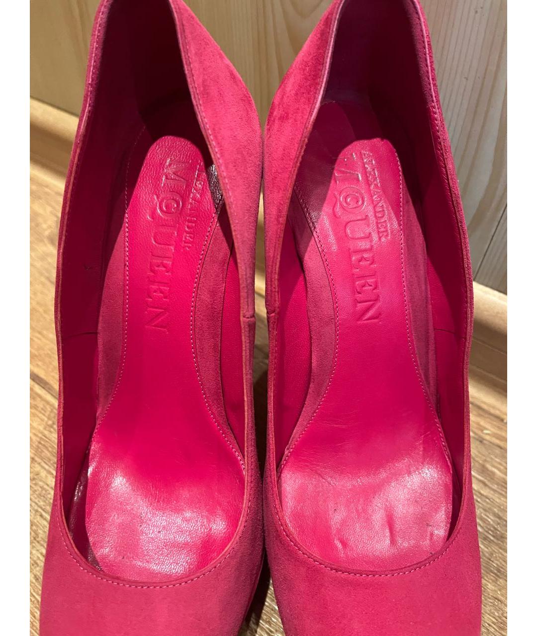 ALEXANDER MCQUEEN Розовые замшевые туфли, фото 2