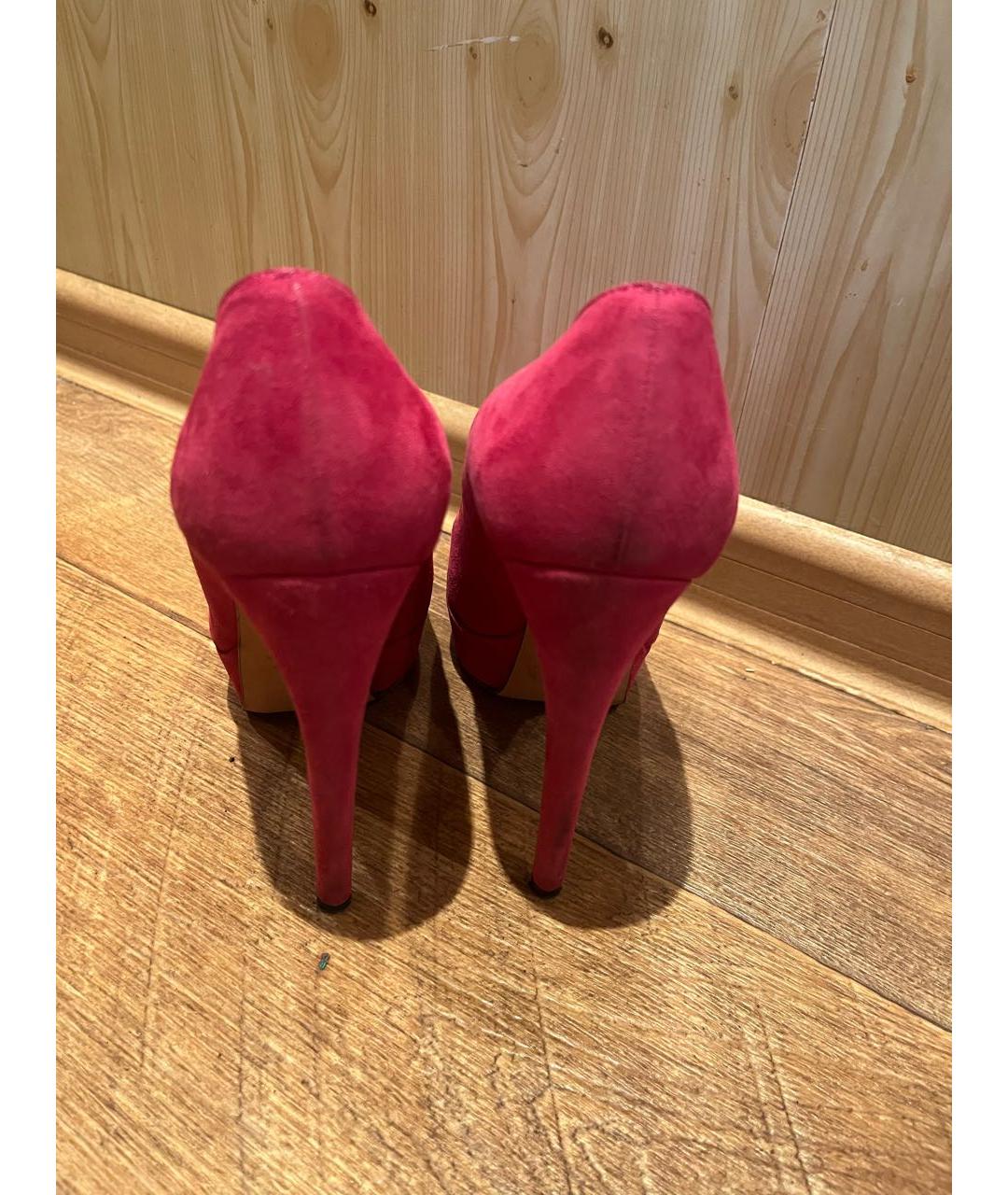 ALEXANDER MCQUEEN Розовые замшевые туфли, фото 4