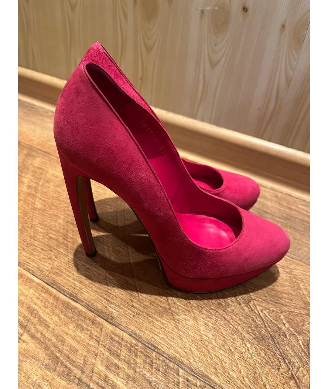 ALEXANDER MCQUEEN Розовые замшевые туфли, фото 5