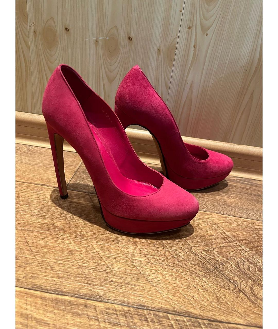 ALEXANDER MCQUEEN Розовые замшевые туфли, фото 3