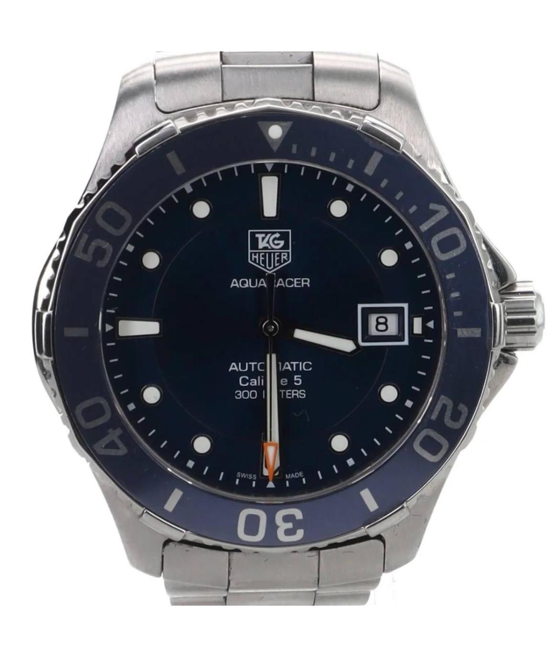 TAG HEUER Синие стальные часы, фото 1