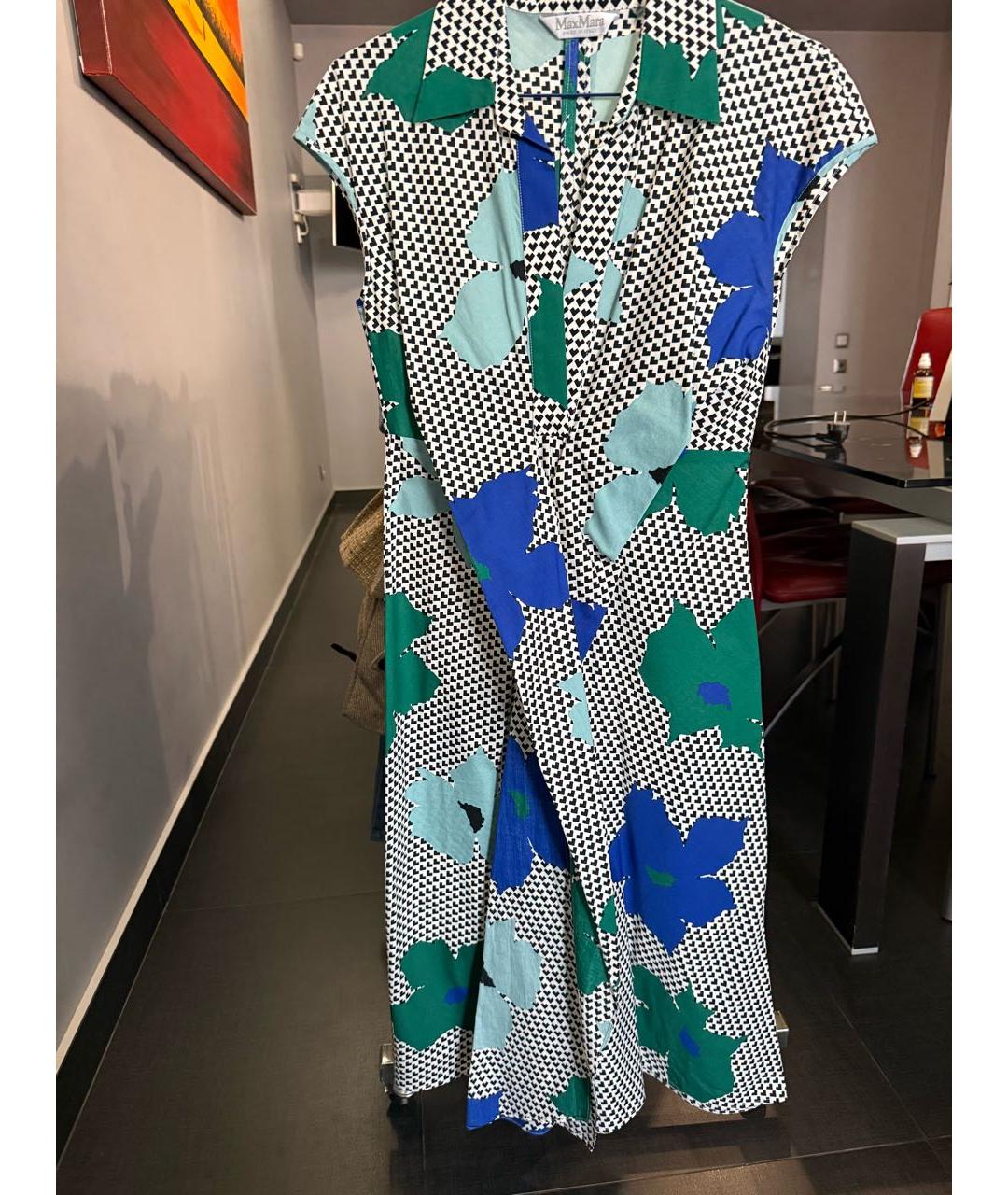 MAX MARA Мульти хлопковое повседневное платье, фото 7