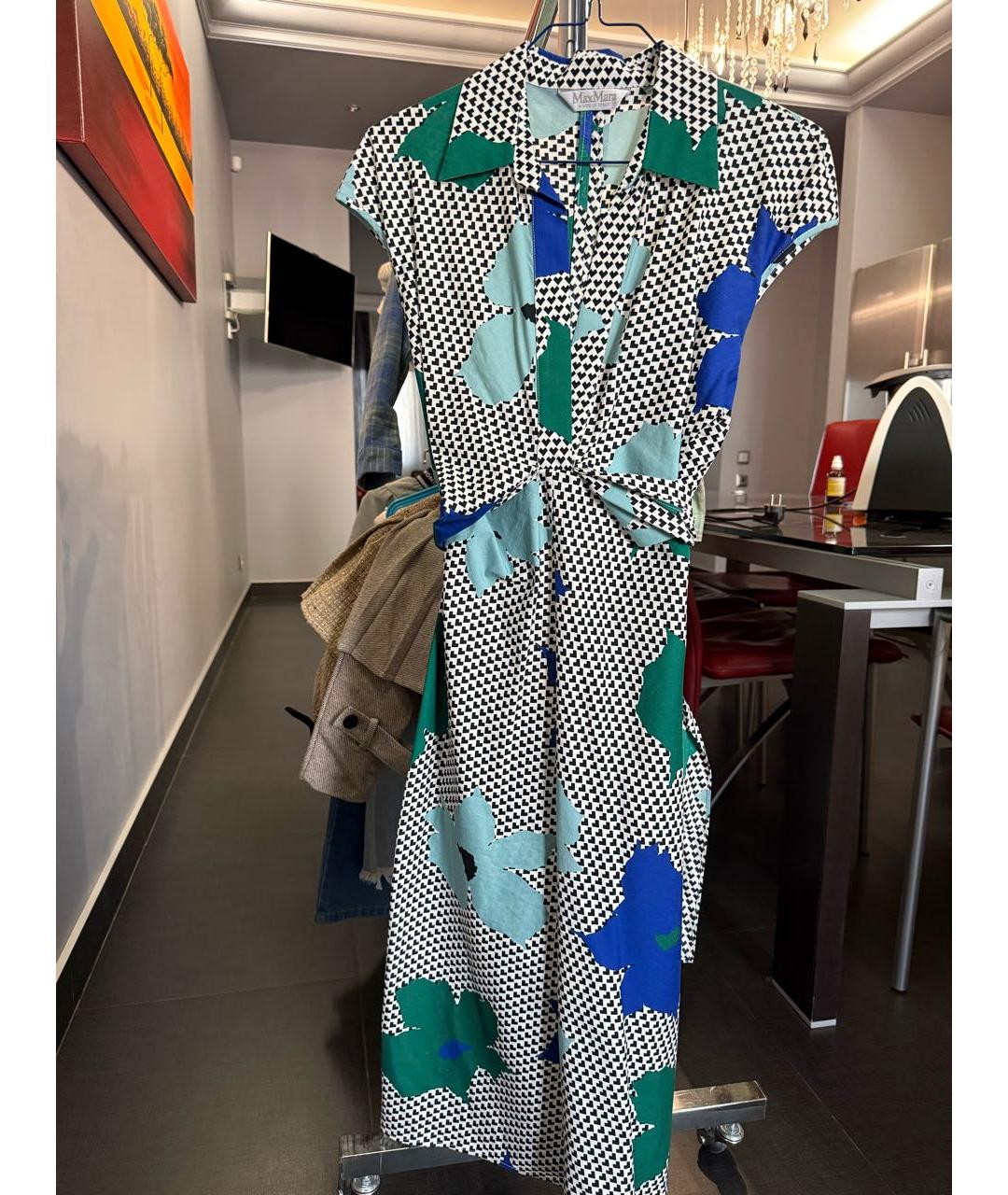 MAX MARA Мульти хлопковое повседневное платье, фото 5