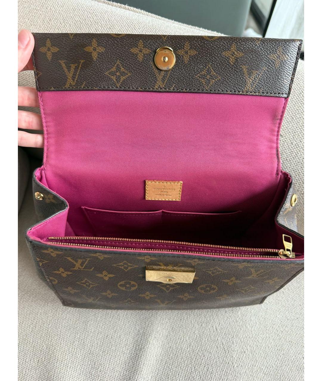 LOUIS VUITTON Коричневая сумка с короткими ручками, фото 7