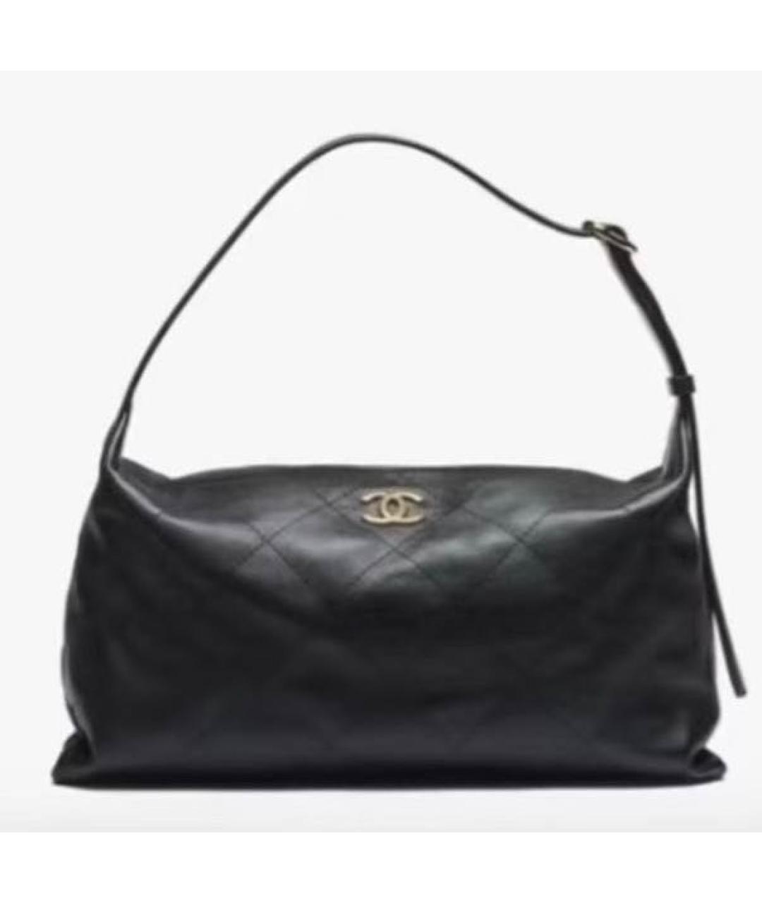 CHANEL Черная кожаная сумка тоут, фото 2