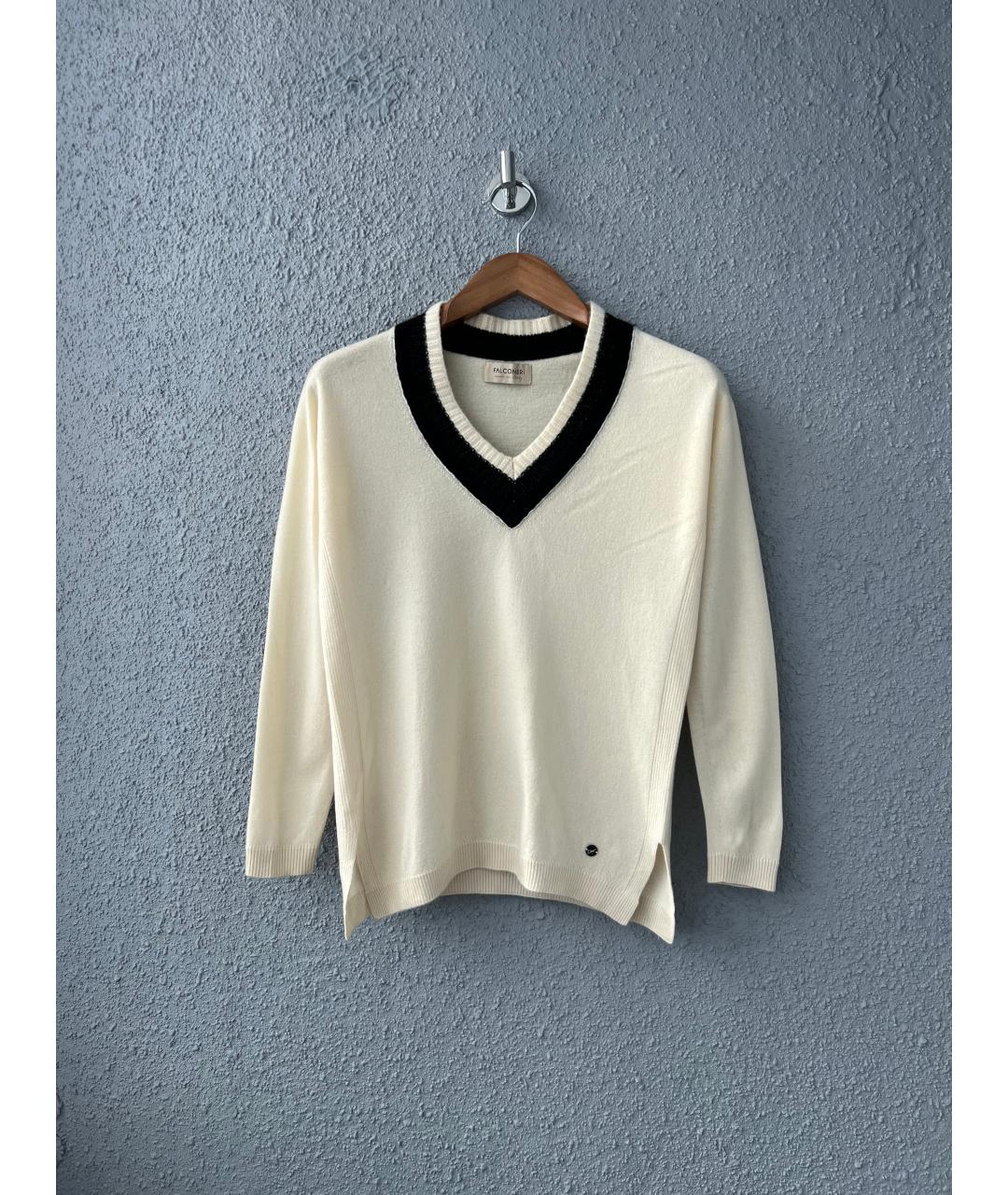 FALCONERI Бежевый шерстяной джемпер / свитер, фото 5