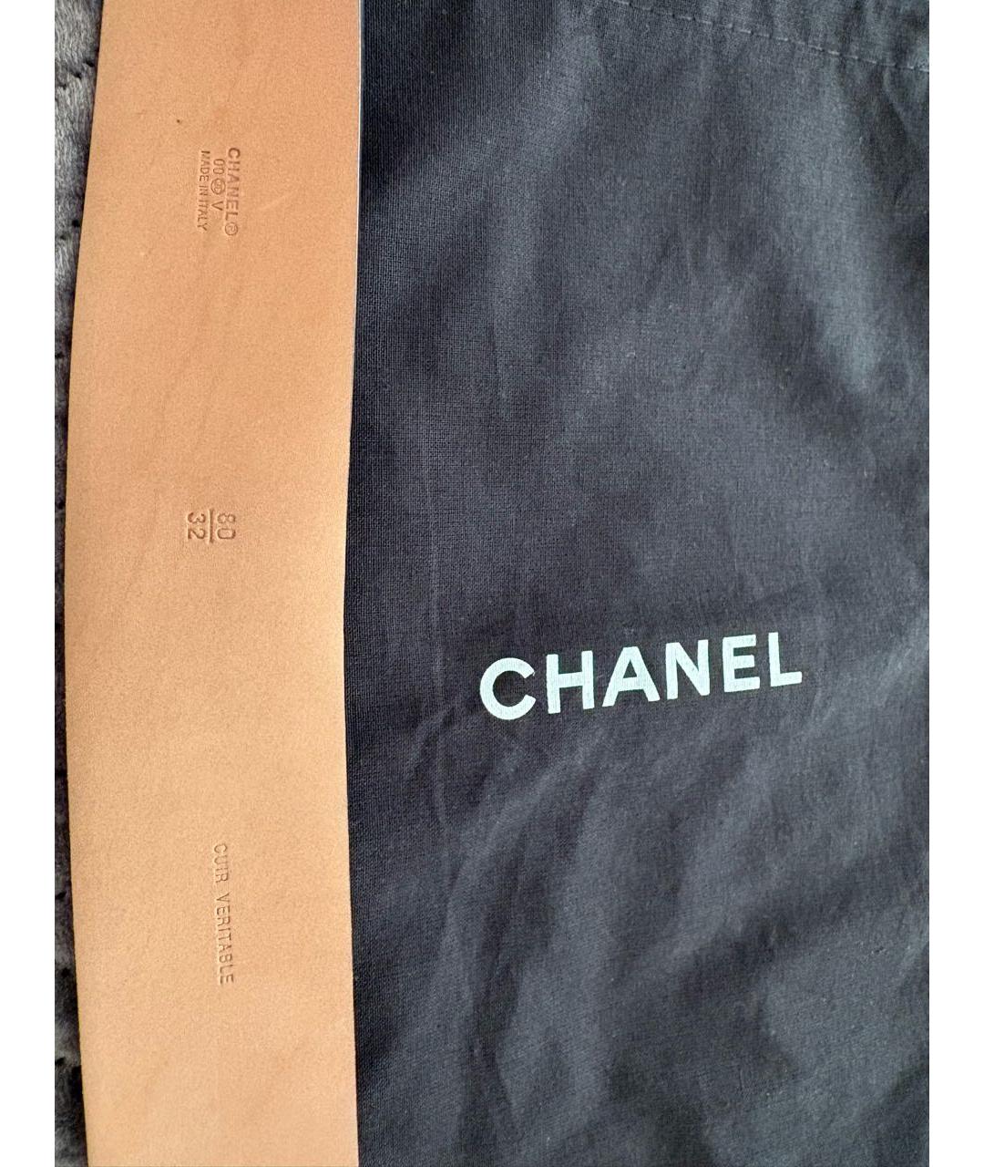 CHANEL Черный кожаный ремень, фото 3