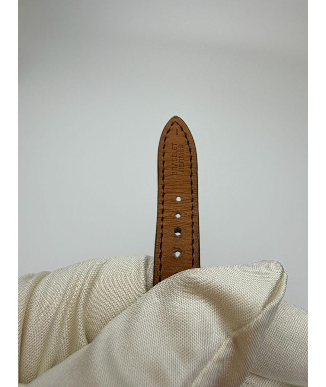 HERMES Черные позолоченные часы, фото 7