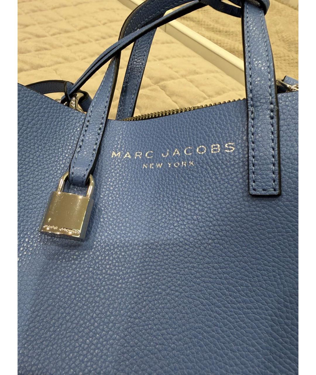 MARC JACOBS Синяя кожаная сумка тоут, фото 5