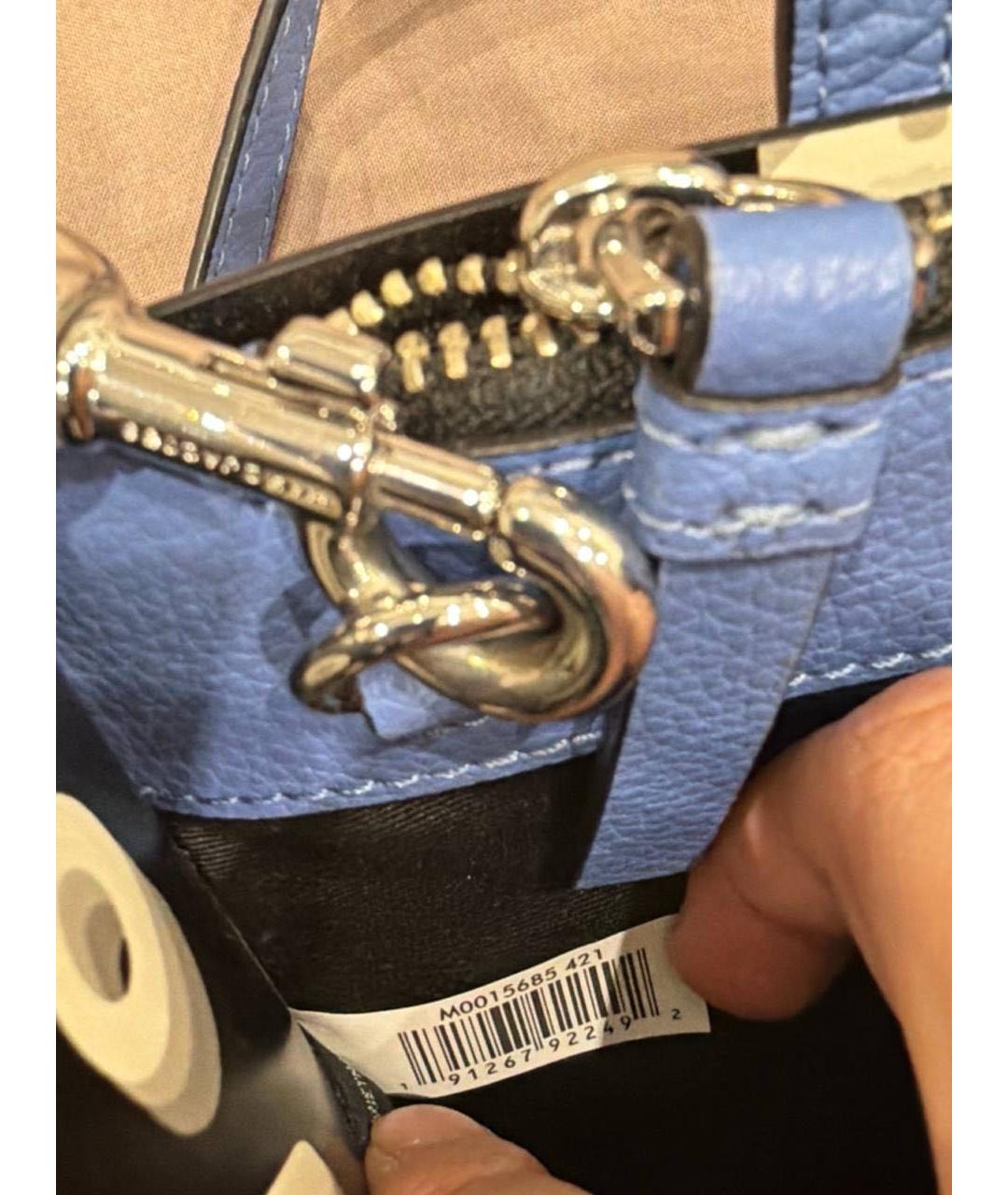 MARC JACOBS Синяя кожаная сумка тоут, фото 7