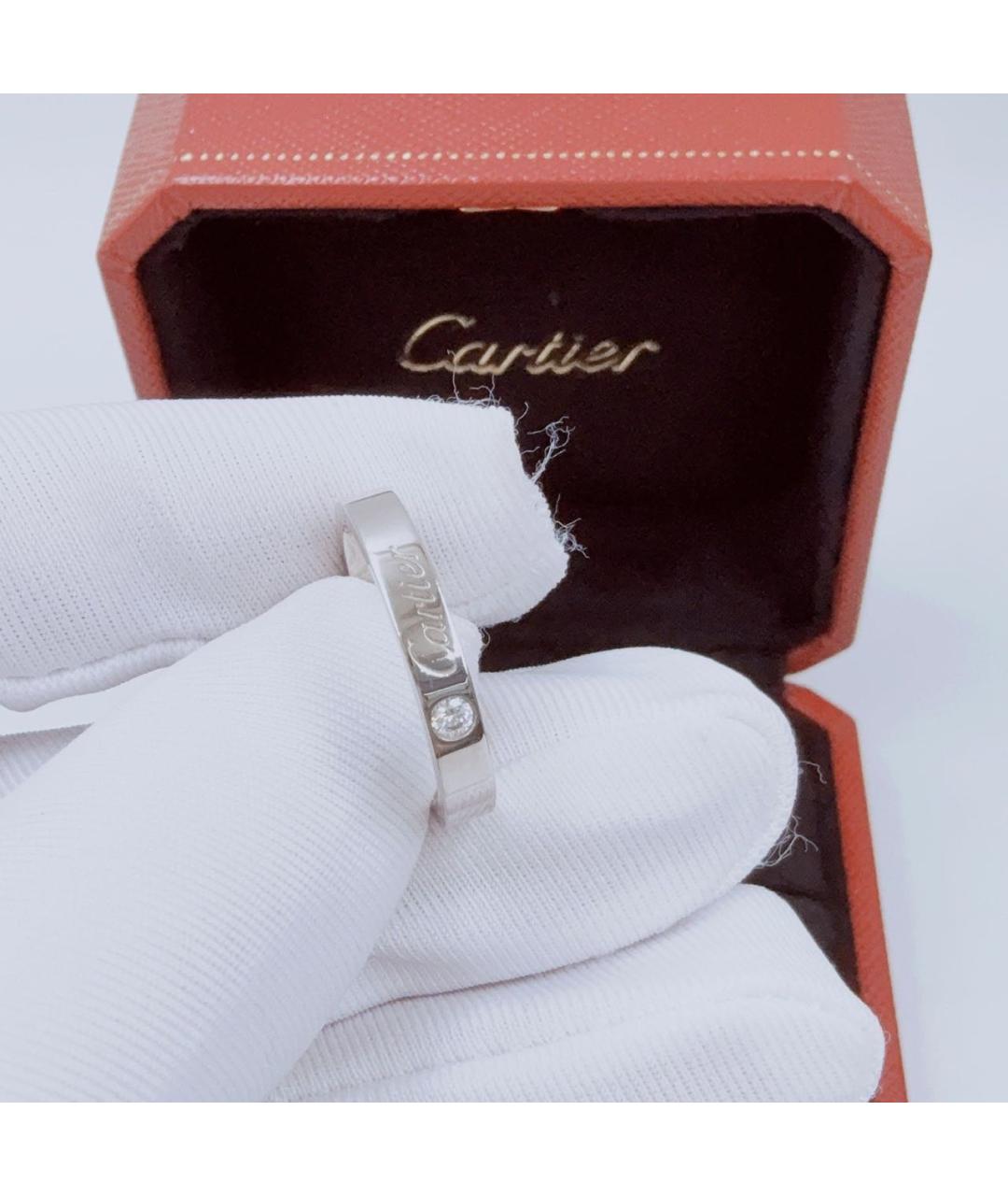 CARTIER Белое платиновое кольцо, фото 5