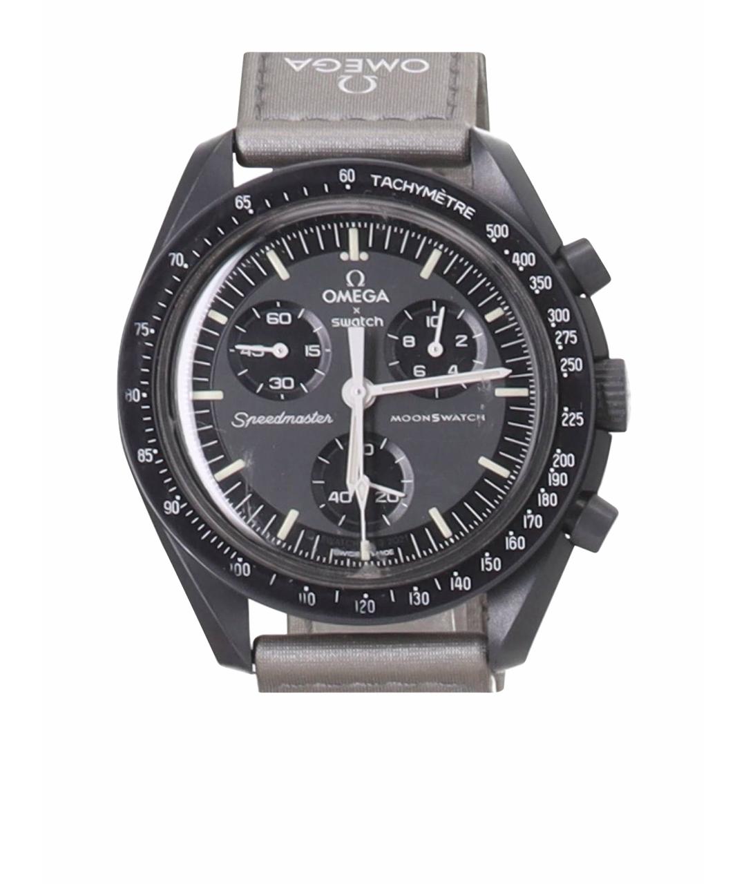 OMEGA Черные часы, фото 1