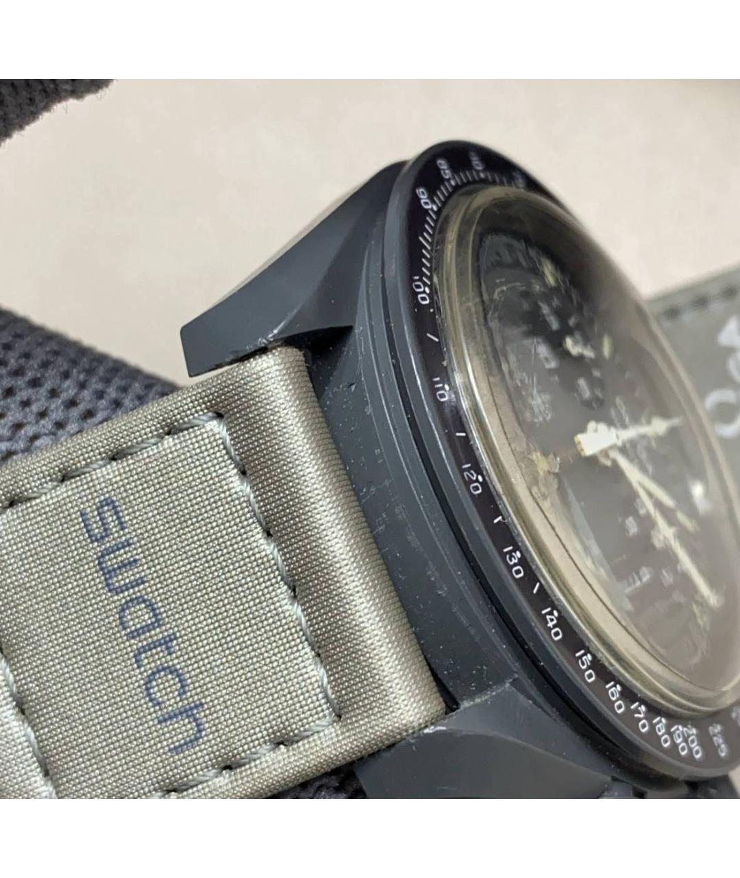 OMEGA Черные часы, фото 7