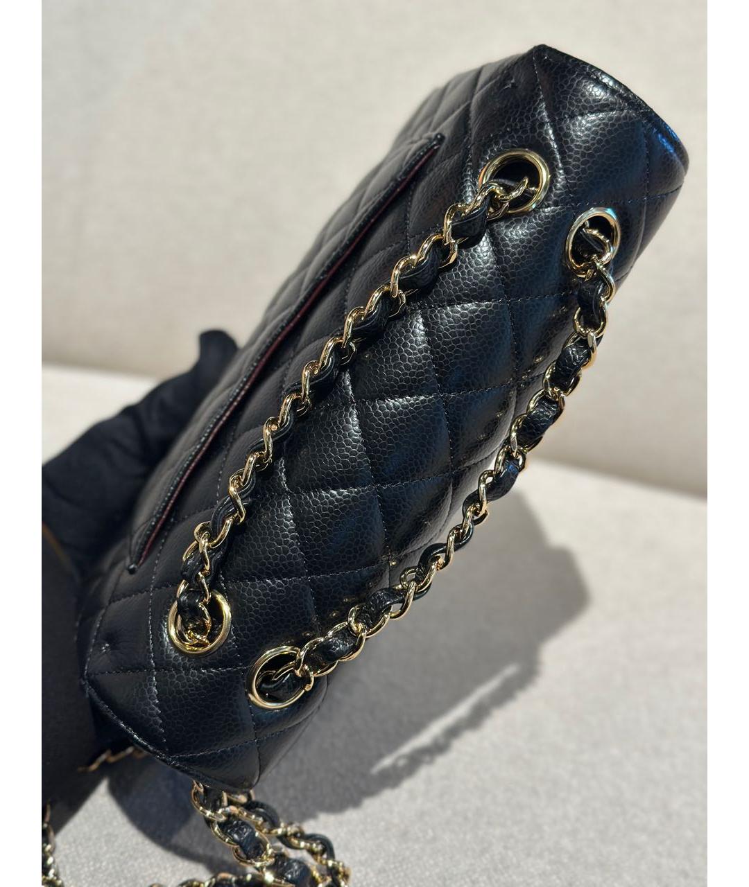 CHANEL Черная кожаная сумка через плечо, фото 7