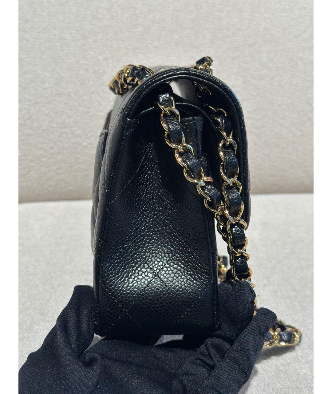 CHANEL Черная кожаная сумка через плечо, фото 5