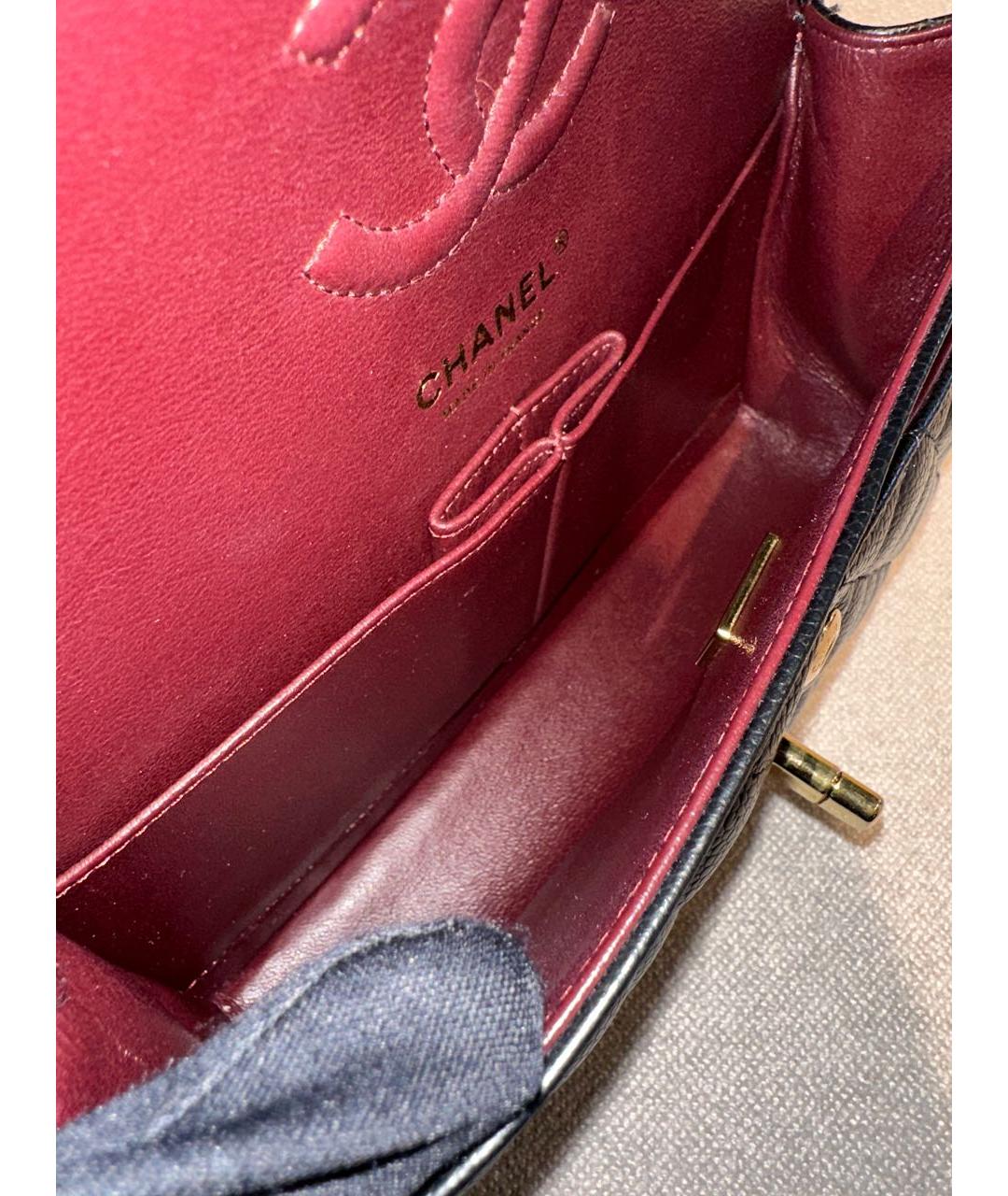 CHANEL Черная кожаная сумка через плечо, фото 8