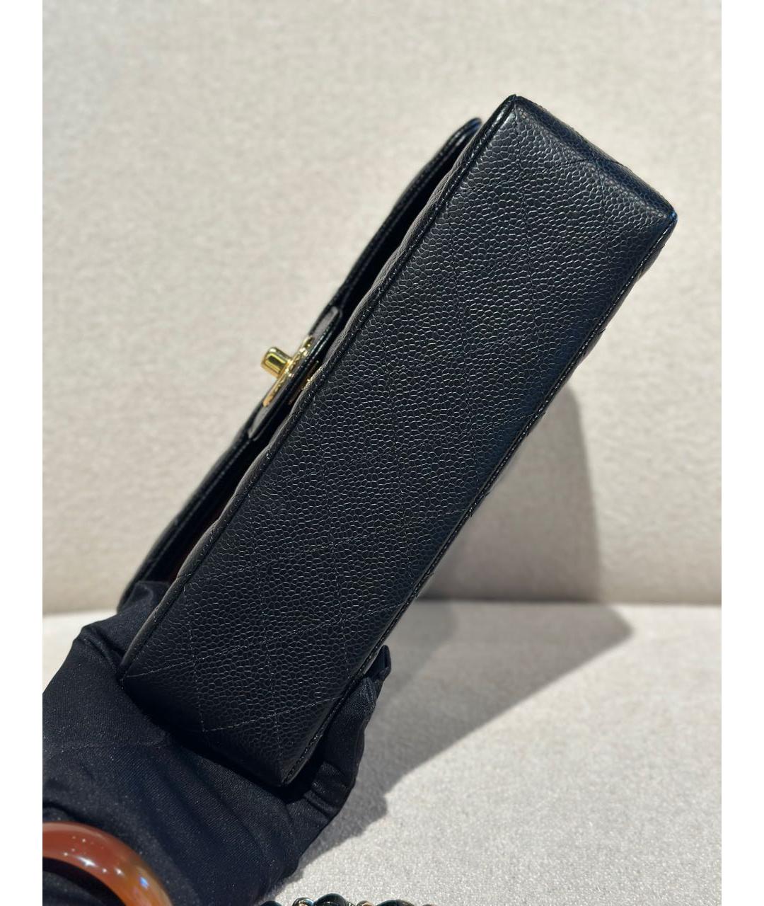 CHANEL Черная кожаная сумка через плечо, фото 6