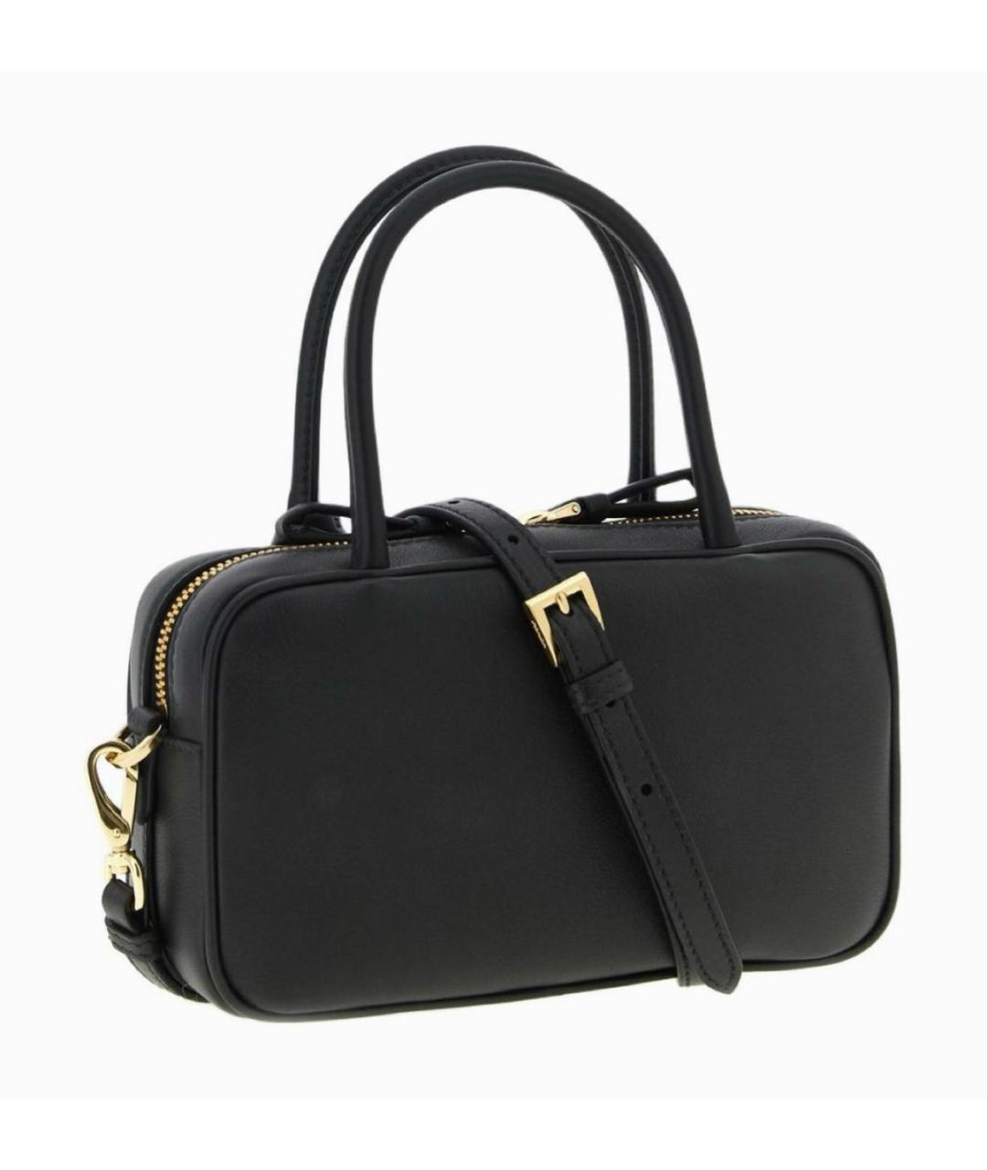PRADA Черная кожаная сумка с короткими ручками, фото 2