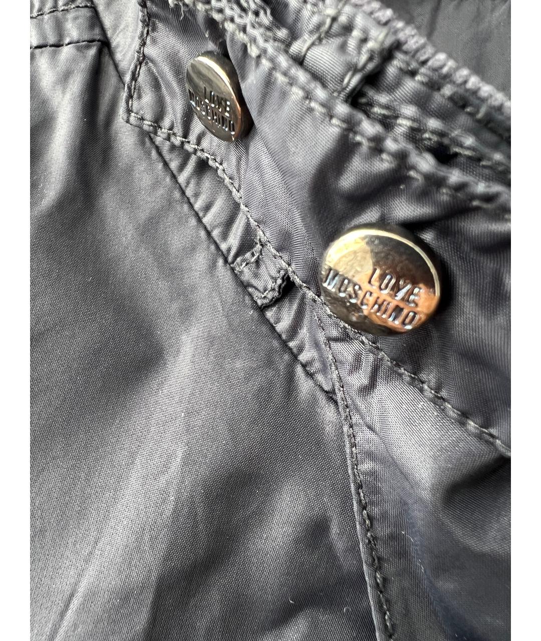 LOVE MOSCHINO Черная полиамидовая куртка, фото 5